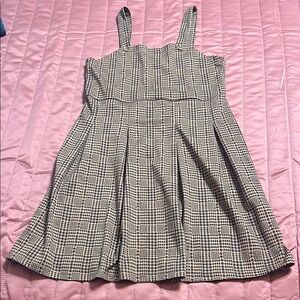 Girls Chic Brown and Black Plaid Dress Size 12 Like New